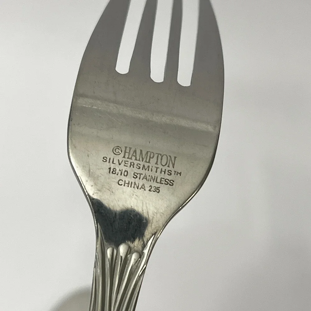 Hampton Silversmiths Alexis 235 Stainless Steel Forks Spoons Knife 18/10‎ Ribbed